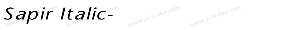 Sapir Italic字体转换